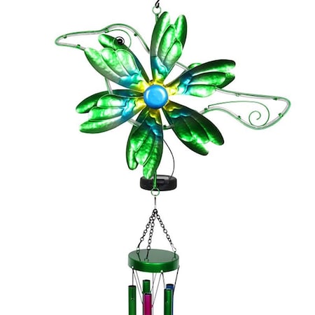 Exhart Exhart Multi-color Metal 41 in. Hummingbird Wind Chime 72189-A